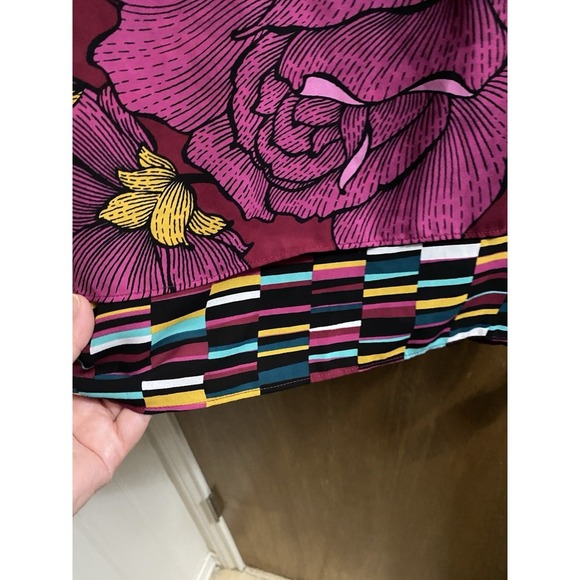 Worthington Women's Pink Floral Block Sleeveless Sheer Tank Blouse Plus Size 1X - Picture 7 of 11